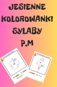 LOGOPEDYCZNE KOLOROWANKI SYLABY P,M